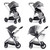 Babymore MeMore V2 13 Piece Coco i-Size Travel System - Chrome