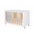 Tutti Bambini Fika Mini Cot Bed - White/Light Oak