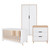 Tutti Bambini Fika 3 Piece Room Set - White/Light Oak