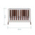 Tutti Bambini Fuori Mini Cot Bed - Warm Walnut/White Sand