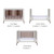 Tutti Bambini Fuori Mini Cot Bed - Warm Walnut/White Sand