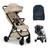 Nuna TRVL Compact Stroller with Raincover & Travel Bag - Biscotti