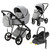 Mee-Go Milano Evo 3-in-1 Cabriofix Plus Base Travel System - Stone Grey