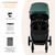 Kinderkraft MITZY Pushchair - Jade Green