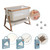 Tutti Bambini CoZee® Air Bedside Crib Enhanced Bundle - Scandinavian Walnut/Ecru