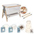 Tutti Bambini CoZee® Bedside Crib Ultimate Bundle - Oak/Sterling Silver