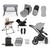 Ickle Bubba Stomp Luxe Galaxy Travel & Home Bundle - Black/Pearl Grey/Black