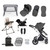 Ickle Bubba Stomp Luxe Galaxy Travel & Home Bundle - Silver/Charcoal Grey/Black