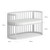 Boori Oasis Oval Cot with Mattress - White