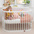 Boori Oasis Oval Cot with Mattress - White