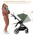 Kinderkraft YOXI 3-in-1 Pram & Car Seat Bundle - Mystic Green