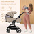 Kinderkraft YOXI 3-in-1 Pram & Car Seat Bundle - Sandy Beige
