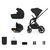 Venicci Claro 3-in-1 Engo Travel System (9-Piece Bundle) - Noir