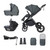 Babymore Kai Coco i-Size & Base Travel System - Forest Grey