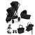 Cybex Gazelle S Black Double Travel System - Moon Black