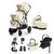 Cybex Gazelle S Taupe Double Travel System - Seashell Beige