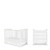 Ickle Bubba Snowdon 4 in 1 Mini 2 Piece Room Set & Premium Sprung Mattress - White