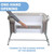 Chicco Next 2 Me Magic Evo Bedside Crib - Desert Taupe