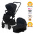 My Babiie MB500 2-in-1 Pushchair & Carrycot - Obsidian