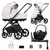 Venicci Claro 3-in-1 Tiago + 360 Base Travel System - Vanilla