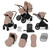 Ickle Bubba Stomp Luxe 9-Piece Pram - Black/Desert/Tan