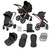 Ickle Bubba Stomp Luxe Pram - Bronze/Midnight/Black