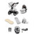 egg® 3 Luxury Shell i-Size Special Edition Bundle - Houndstooth Silver