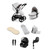 egg® 3 Luxury Pebble 360 Pro i-Size Special Edition Bundle - Houndstooth Silver