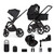 Venicci Upline 2 3-in-1 Tiago + 360 Base Travel System - All Black