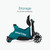 SmarTrike Xtend Ride On Scooter + - Teal