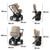 Bugaboo Donkey 5 Duo Complete Bundle - Black/Desert Taupe