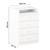 Shefa Kids Changing Dresser 600 with 4 Drawers - White
