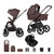 Venicci Upline 2 SE 3-in-1 Tiago Travel System - Burgundy