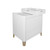 Gaia Baby Serena Mini Cot + Bedside Crib & Dresser - White/Natural