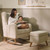 Tutti Bambini Harper Wingback Rocking Chair & Footstool - Teddy Mushroom