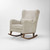Tutti Bambini Harper Wingback Rocking Chair & Footstool - Teddy Mushroom