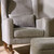 Tutti Bambini Harper Wingback Rocking Chair & Footstool - Cloud Grey