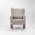 Tutti Bambini Harper Wingback Rocking Chair & Footstool - Cloud Grey