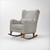 Tutti Bambini Harper Wingback Rocking Chair & Footstool - Cloud Grey