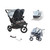 Out N About Nipper Double V6 Newborn and Toddler Bundle - Rocksalt Grey