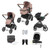 Ickle Bubba Cosmo Nimbus Travel System - Gunmetal/Desert/Tan