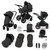Ickle Bubba Stomp Luxe Nimbus Travel System - Black/Charcoal Grey/Black