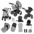 Ickle Bubba Stomp Luxe Nimbus Travel System - Black/Pearl Grey/Black