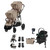 Cybex e-Gazelle S Taupe Double Aton B2 Travel System Bundle - Almond Beige