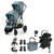 Cybex e-Gazelle S Taupe Double Aton B2 Travel System Bundle - Stormy Blue