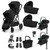 Cybex e-Gazelle S Black Twin Aton B2 Travel System - Moon Black