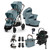 Cybex e-Gazelle S Taupe Twin Aton B2 Travel System - Stormy Blue