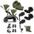 Cybex e-Gazelle S Taupe Twin Cloud G Travel System - Moss Green