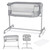 Kinderkraft Neste Up 2 Bedside Crib - Light Grey