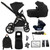 My Babiie MB450 LUXE 3-in-1 Travel System + Base - Black